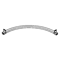 Beam Mounted 90° Curved Curtain Partition Track, 3' L KB008 | Brunswick Fyr & Safety