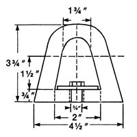 D&eacute;fenses de quai en caoutchouc refoul&eacute;, Caoutchouc, 4-1/2" la x 12" lo x 3-3/4" p Brunswick Fyr & Safety