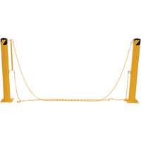 Syst&egrave;me de bornes de protection et chaînes pour quai, Acier, 42" h x 6-5/8" la, Jaune Brunswick Fyr & Safety