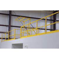 Mezzanine Safety Gate, 68-1/2" L x 42" H, 80-1/16" Raised, Yellow KI289 | Brunswick Fyr & Safety
