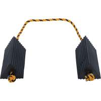 Cale de roue d'avion de transporteur a&eacute;rien, 5" x 10" x 4-1/2", Noir Brunswick Fyr & Safety