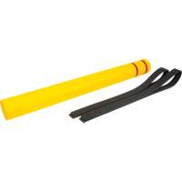Capuchon en poly&eacute;thyl&egrave;ne pour borne de protection, 4-1/2" dia. x 52" l, Rouge/Jaune Brunswick Fyr & Safety