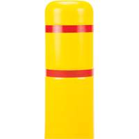 Capuchon en poly&eacute;thyl&egrave;ne pour borne de protection, 4-1/2" dia. x 52" l, Rouge/Jaune Brunswick Fyr & Safety
