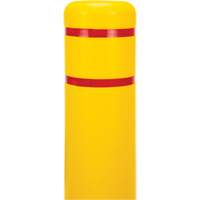 Capuchon en poly&eacute;thyl&egrave;ne pour borne de protection, 6-5/8" dia. x 52" l, Rouge/Jaune Brunswick Fyr & Safety
