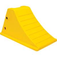 Wheel Chocks with Aluminum Tread, Polyurethane, Safety Yellow, 11-1/4" W x 21" D x 12-1/4" H Brunswick Fyr & Safety