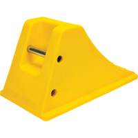 Wheel Chocks with Aluminum Tread, Polyurethane, Safety Yellow, 11-1/4" W x 21" D x 12-1/4" H Brunswick Fyr & Safety