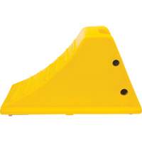 Wheel Chocks with Aluminum Tread, Polyurethane, Safety Yellow, 11-1/4" W x 21" D x 12-1/4" H Brunswick Fyr & Safety
