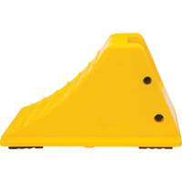 Wheel Chocks with Rubber Tread, Polyurethane, Yellow, 11-1/4" W x 21" D x 12-1/4" H Brunswick Fyr & Safety