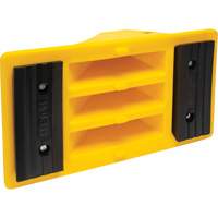 Wheel Chocks with Rubber Tread, Polyurethane, Yellow, 11-1/4" W x 21" D x 12-1/4" H Brunswick Fyr & Safety