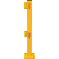 Poteau de coin pour garde-corps l&eacute;gers, Acier, 42" h, Jaune s&eacute;curit&eacute; OSHA Brunswick Fyr & Safety