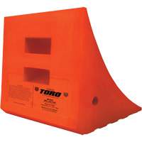 70 Ton Large Equipment Wheel Chock, Urethane, Orange Brunswick Fyr & Safety