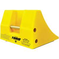 70 Ton Large Equipment Wheel Chock with Handle, Urethane, Yellow Brunswick Fyr & Safety
