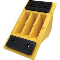 75 Ton Large Equipment Wheel Chock with Grip Pads, Urethane, Yellow Brunswick Fyr & Safety