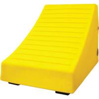 400 Ton Large Equipment Wheel Chock with Handle & Hole, Urethane, Yellow Brunswick Fyr & Safety