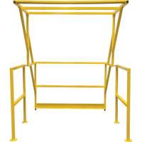 Mezzanine Safety Gate, 70" L x 77" H, 78" Raised, Yellow Brunswick Fyr & Safety
