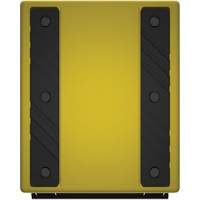 Cale de roue ultra-robuste pour l'exploitation mini&egrave;re Checkers Safety, PEHD, Jaune, 14-1/2" la x 17-1/2" p x 16" h Brunswick Fyr & Safety