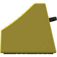 Cale de roue ultra-robuste pour l'exploitation mini&egrave;re Checkers Safety sans support, PEHD, Jaune, 14-1/2" la x 17-1/2" p x 16" h Brunswick Fyr & Safety