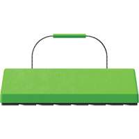 Cale de roue pour avion Checkers Safety SafeRay avec poign&eacute;e &agrave; c&acirc;ble & patin en caoutchouc, Ur&eacute;thane, Vert fluorescent, 24" la x 8" p x 6" h Brunswick Fyr & Safety