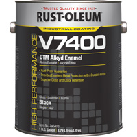 High-Performance V7400 System 340 VOC DTM Alkyd Enamel, Black, High-Gloss, Gallon Brunswick Fyr & Safety