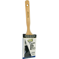 Crown Pro Straight Paint Brush, Bristle, Wood Handle, 2-1/2" Width Brunswick Fyr & Safety