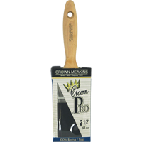 Crown Pro Straight Paint Brush, Bristle, Wood Handle, 2-1/2" Width Brunswick Fyr & Safety