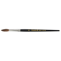 Black Pointed Bristle Artist Brush, 5.7 mm Brush Width, Camel Hair, Wood Handle Brunswick Fyr & Safety