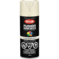 Fusion All-In-One Spray Paint, Dover White, Gloss, 12 oz., Aerosol Can Brunswick Fyr & Safety