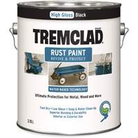 Peinture antirouille &agrave; base d'eau Tremclad, 3,78 L, Gallon, Noir Brunswick Fyr & Safety