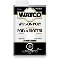 Teinture &agrave; essuyage en poly Watco, 473 ml, Transparent, Brillant Brunswick Fyr & Safety