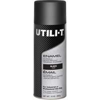 UTILI-T General Purpose Enamel Spray Paint, Black, Gloss, 10 oz./283 g, Aerosol Can Brunswick Fyr & Safety