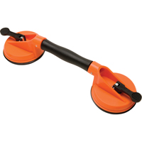 Manually Operated Hand Vacuum Cups - Double Handcup-Swivel, 50 lbs. Capacity, 4-5/8", Lever, 13" Handle Length LA861 | Brunswick Fyr & Safety