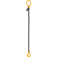 Chain Slings, Grade 80 Chain, Single Legs, Oblong & Slip Hooks, 5/8" x 5' Brunswick Fyr & Safety