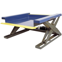 Hydraulic Floor-Height Scissor Lift Tables, Steel, 2000 lbs. Capacity LT586 | Brunswick Fyr & Safety