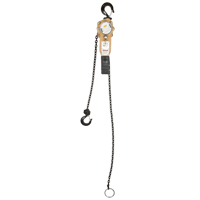 Heavy Duty Gold Series Lever Chain Hoist, 5' Lift, 500 lbs. (0.25 tons) Capacity, Alloy Steel Chain Brunswick Fyr & Safety