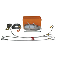 Tirfor&reg; Wire Rope Hoist TU32 Rescue Kit, 5/8" Wire Diameter, 8000  lbs. (4 tons) Capacity Brunswick Fyr & Safety