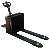 Fully Powered Electric Pallet Truck With  Stand-On Platform, 4500 lbs. Cap., 48" L x 30.25" W LV537 | Brunswick Fyr & Safety