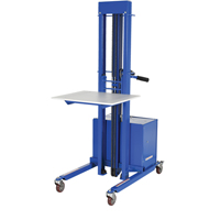 Quick Lift Stacker, Electric Operated, 400 lbs. Capacity, 57" Max Lift Brunswick Fyr & Safety