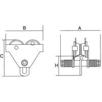 Chariot r&eacute;glable avec plaques de s&eacute;curit&eacute;, 1000 lb (0,5 tonne) Brunswick Fyr & Safety