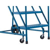CSA-Certified Rolling Step Ladder, 5 Steps, 22" Step Width, 46" Platform Height, Steel Brunswick Fyr & Safety