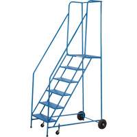 CSA-Certified Rolling Step Ladder, 6 Steps, 22" Step Width, 55" Platform Height, Steel Brunswick Fyr & Safety