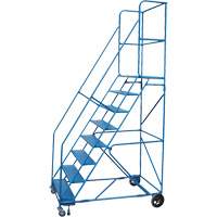 CSA-Certified Rolling Step Ladder with Locking Step, 8 Steps, 30" Step Width, 72" Platform Height, Steel Brunswick Fyr & Safety