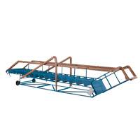 CSA-Certified Rolling Step Ladder with Locking Step, 16 Steps, 30" Step Width, 144" Platform Height, Steel Brunswick Fyr & Safety
