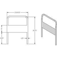 24" Chrome Handle for Platform Truck Brunswick Fyr & Safety