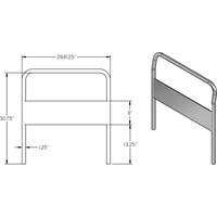 30" Chrome Handle for Platform Truck Brunswick Fyr & Safety