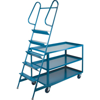 Stock Picking Carts, Steel, 24" W x 64" D, 3 Shelves, 1200 lbs. Capacity Brunswick Fyr & Safety