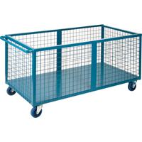 Wire Mesh Box Truck, Steel, 63" L x 30" W x 31.5" H, 25 cu. Ft. Volume, 1200 lbs. Capacity Brunswick Fyr & Safety