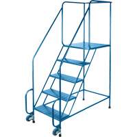 Tilt-N-Roll Ladders, Steel, 6 Steps, 22" Wide, 24" D x 56" H Top Step MD606 | Brunswick Fyr & Safety