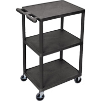 Chariot utilitaire, 3 tiers, 18" x 40" x 24", Capacit&eacute; 400 lb Brunswick Fyr & Safety