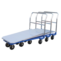 Platform Cart, 48" L x 24" W, 1500 lbs. Capacity, Mold-on Rubber Casters MF987 | Brunswick Fyr & Safety