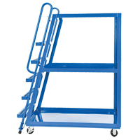 Stock Picking Cart, Steel, 27-7/8" W x 56-1/8" D, 3 Shelves, 1000 lbs. Capacity MF991 | Brunswick Fyr & Safety